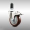 Service Caster 4 Inch 316SS Maroon Poly Swivel 1-3/8 Inch Expanding Stem Caster Lock Brake SCC SCC-SS316TTLEX20S414-PPUB-MRN-138 - alternate 1